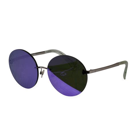 chanel purple mirror round quilting 4216 new|CHANEL Mirrored Round Sunglasses 4216 Purple.